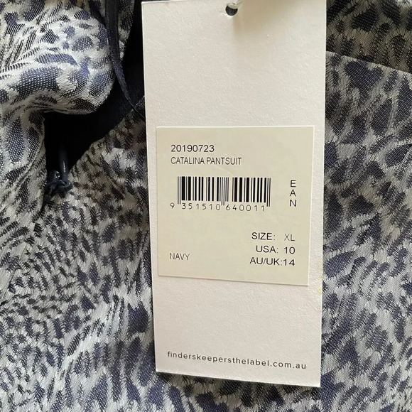 Finders Keepers Catalina Wide Leg Jumpsuit Sleeveless Animal Print Size 10 NEW - Picture 9 of 12